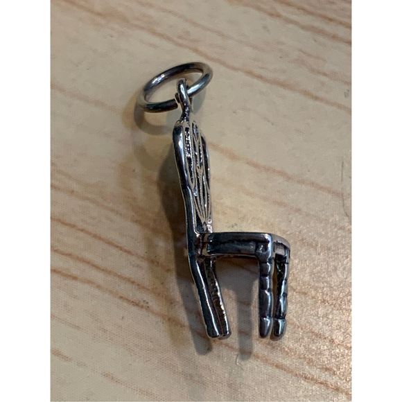 .925 Vintage Ornate Chair Sterling Silver Jewelry Charm #interior designer - Picture 6 of 6